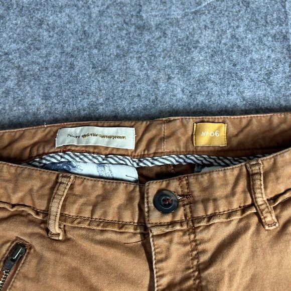 Pilcro Anthropologie Pants Womens 6 Burnt Orange Skinny Jeans Zip Pockets Velvet - Picture 5 of 10